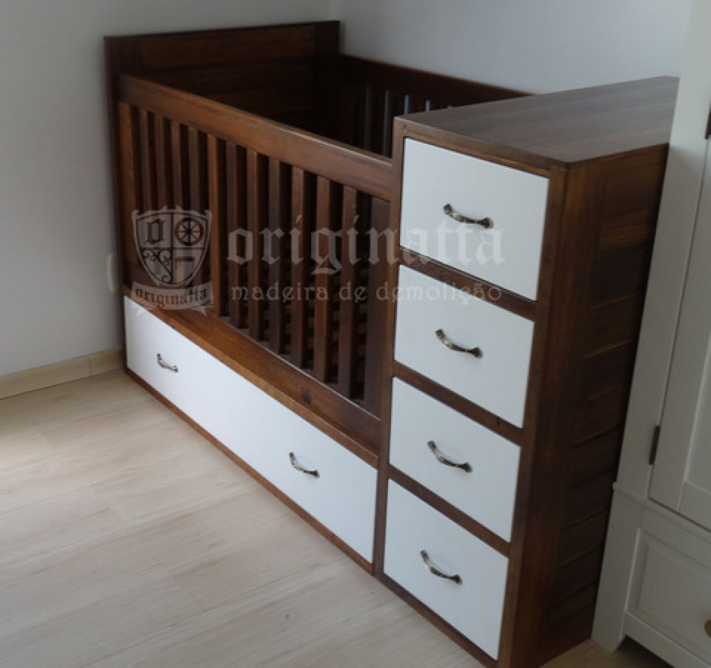 Berço De Madeira Rustico - FDPLEARN
